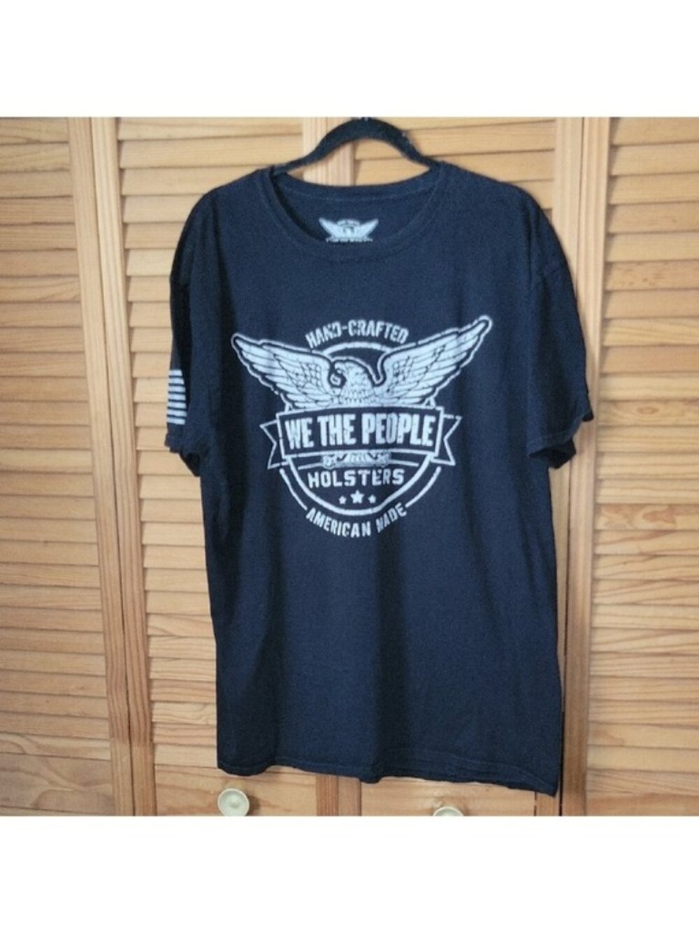 We The People Holsters Black Graphic Short Sleeve Tee XXL American Flag Sleeve